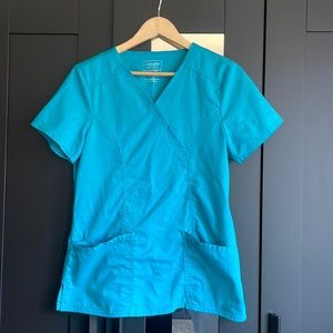 small blue scrub shirt